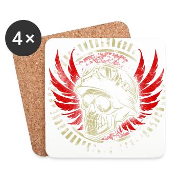 Reaper - Gamer Vintage Design Logo Only - Dessous de verre (lot de 4) - blanc - Devant