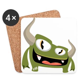 Monstaa Originaals Monster #18 - Coasters (set of 4) - white - Front