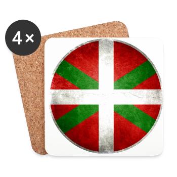 Basque drapeau 2 - Dessous de verre (lot de 4) - blanc - Devant