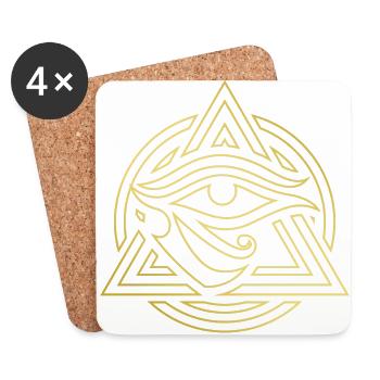 Horus Logo - Coasters (set of 4) - white - Front