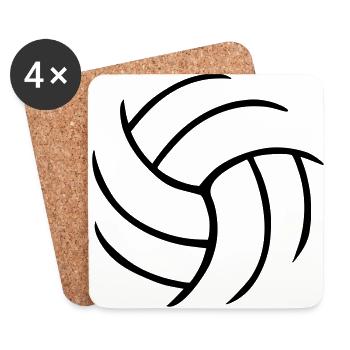 Volleyball - Coasters (set of 4) - white - Front