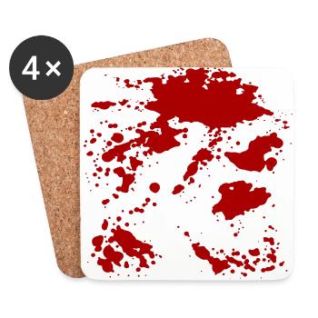 Blood spatter - Coasters (set of 4) - white - Front