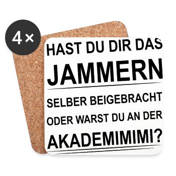 Hast Du Dir Das Jammern Selber Beigebracht - Untersetzer (4er-Set) - Weiß - Vorne