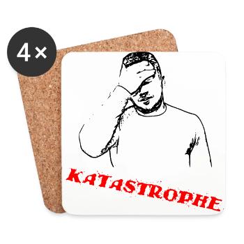 Katastrophe - Untersetzer (4er-Set) - Weiß - Vorne