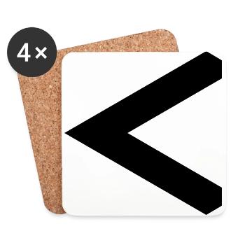Rune: Kenaz/Kaunan ᚲ (K), QuantumRunes Futhark 0 © - Untersetzer (4er-Set) - Weiß - Vorne