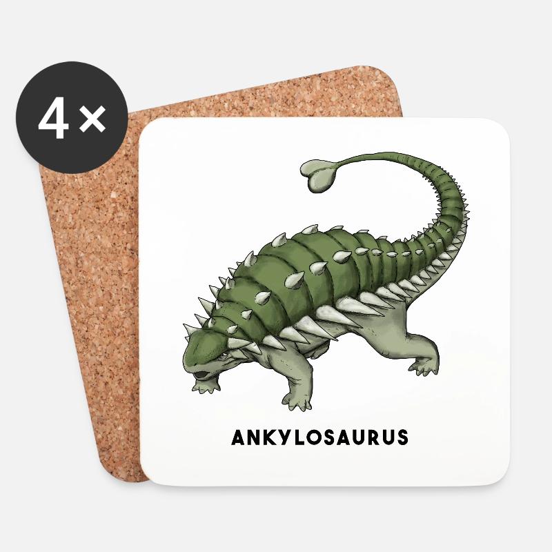 Ankilosaurus - Untersetzer (4er-Set) - Weiß