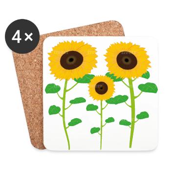 Sunflower Collection - Coasters (set of 4) - white - Front