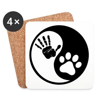 Yin yang - Coasters (set of 4) - white - Front
