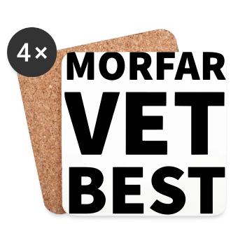 Opa weiß es am besten - Untersetzer (4er-Set) - Weiß - Vorne
