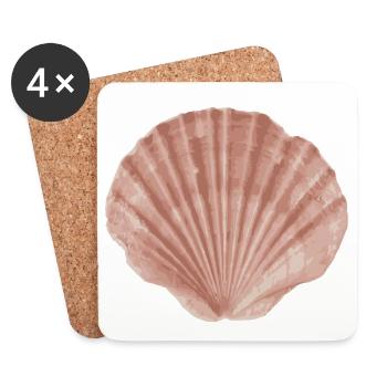 shell - Coasters (set of 4) - white - Front