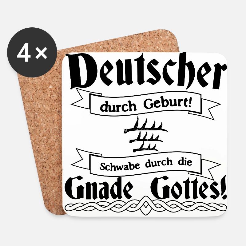 Deutscher Geburt Schwabe Gnade Gottes - Untersetzer (4er-Set) - Weiß
