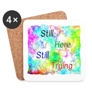 Still Here - Coasters (set of 4) - white - Front