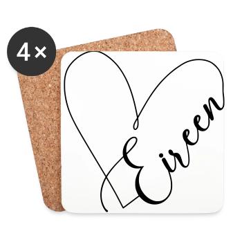 Eireen Nom Ligne de Coeur - Dessous de verre (lot de 4) - blanc - Devant