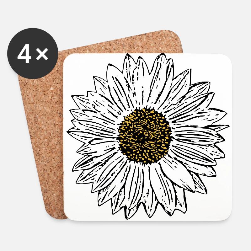Blume weiß weiße Blumen Geschenk Muttertag Mutter - Untersetzer (4er-Set) - Weiß