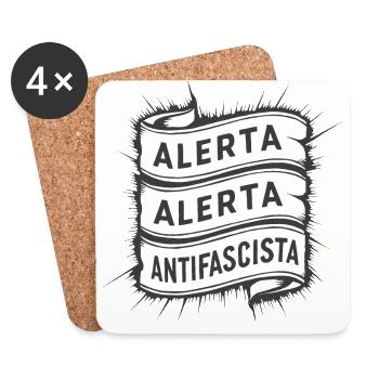 FCKNZS Against Fascism - Coasters (set of 4) - white - Front