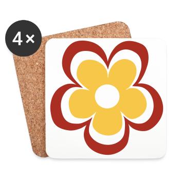 Flower - Untersetzer (4er-Set) - Weiß - Vorne
