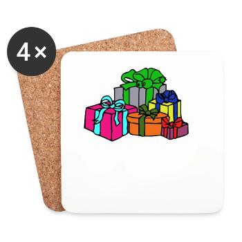 geschenke - Untersetzer (4er-Set) - Weiß - Vorne
