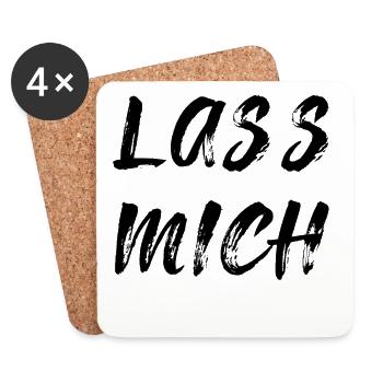 Lass mich - Untersetzer (4er-Set) - Weiß - Vorne