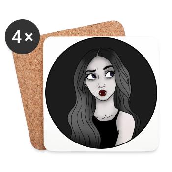 Vampire - Vampir - Untersetzer (4er-Set) - Weiß - Vorne