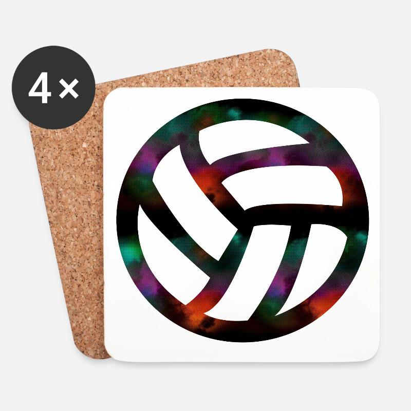 volleyball - Untersetzer (4er-Set) - Weiß