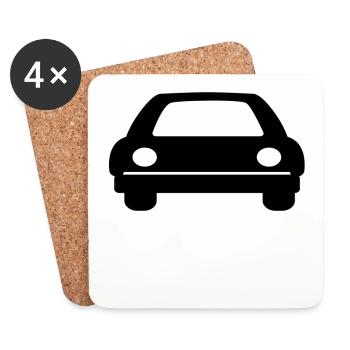 Auto - Untersetzer (4er-Set) - Weiß - Vorne