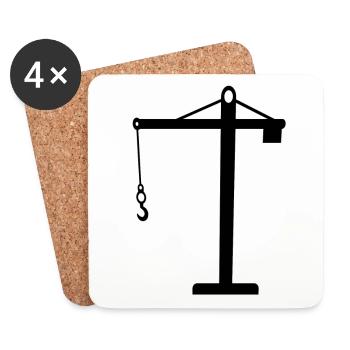 crane - Coasters (set of 4) - white - Front