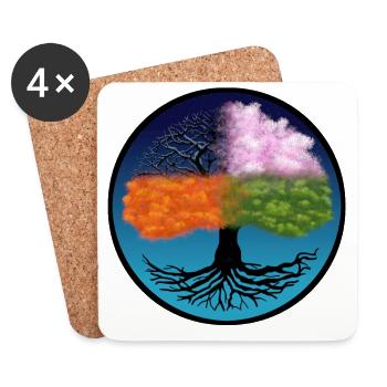 Tree of Life Seasons - Tree of Life Season - Coasters (set of 4) - white - Front