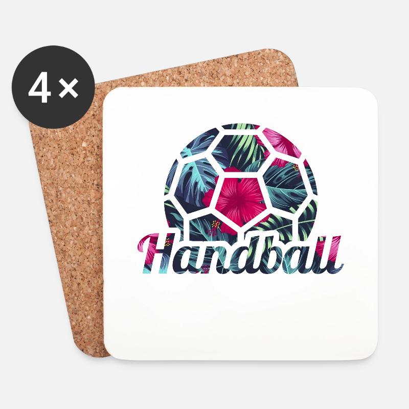 handball tropical handballer - Untersetzer (4er-Set) - Weiß