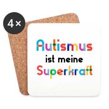 Autismus - Untersetzer (4er-Set) - Weiß - Vorne