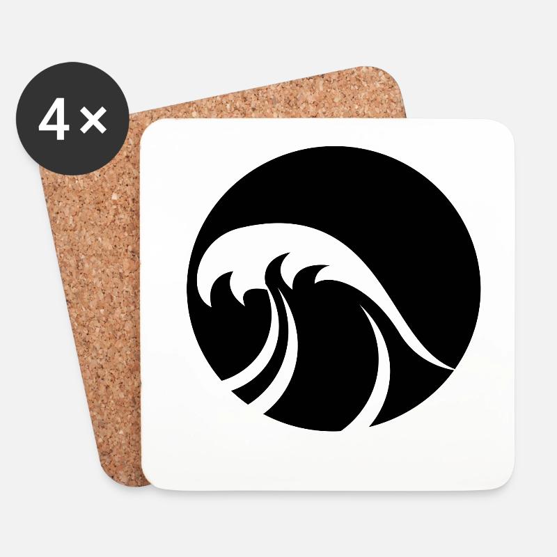 Wave waves - Coasters (set of 4) - white