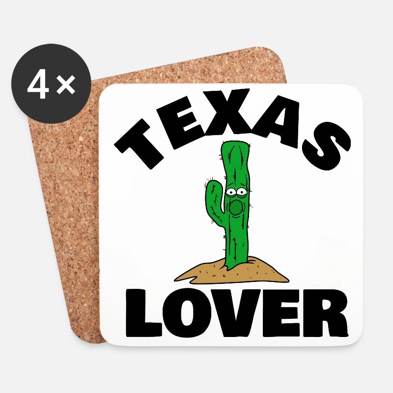 Texas Lover - Untersetzer (4er-Set) - Weiß