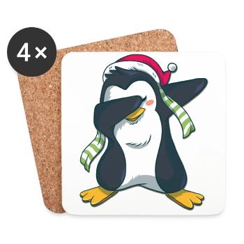 Penguin dabbing - Coasters (set of 4) - white - Front