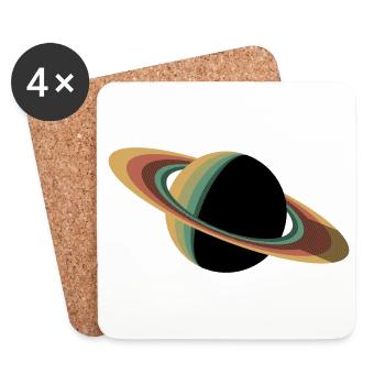 Saturn. - Untersetzer (4er-Set) - Weiß - Vorne