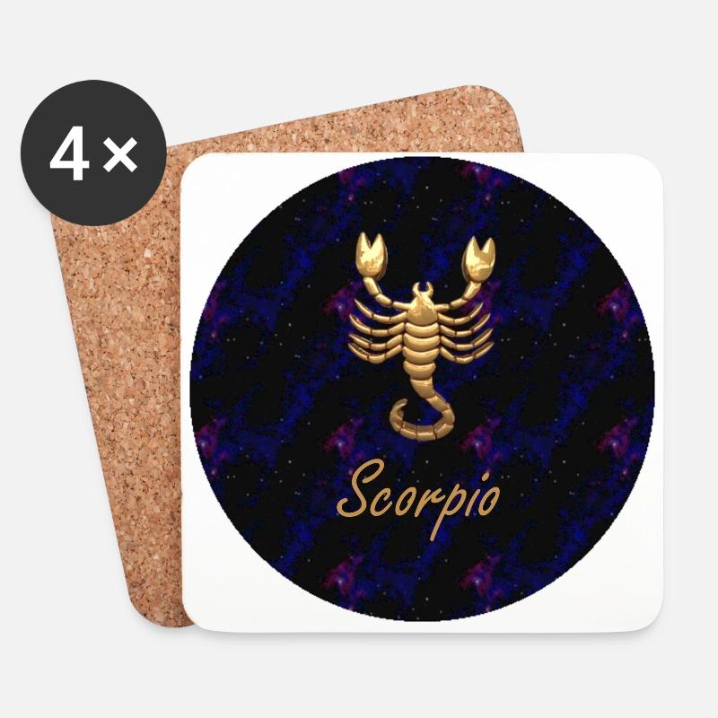 Scorpio Scorpion - Untersetzer (4er-Set) - Weiß