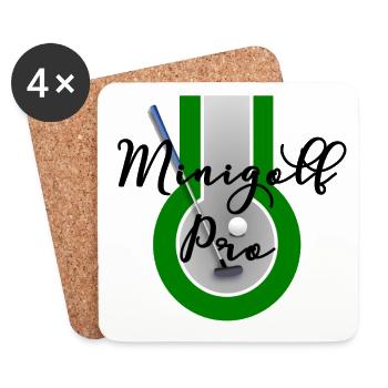 Minigolf Pro | minigolfen - Untersetzer (4er-Set) - Weiß - Vorne