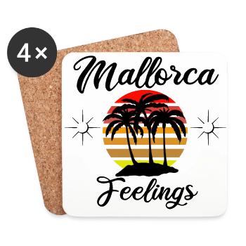 Mallorca Feelings - Untersetzer (4er-Set) - Weiß - Vorne