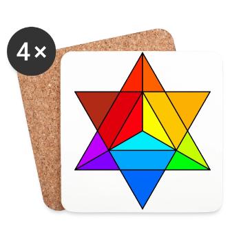 Merkaba Sacred Geometry Architecture The Universe - Coasters (set of 4) - white - Front