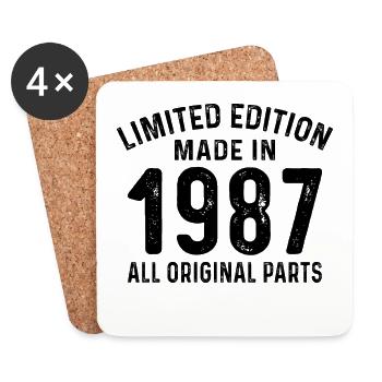 Limited edition made in 1987 all original parts - Dessous de verre (lot de 4) - blanc - Devant