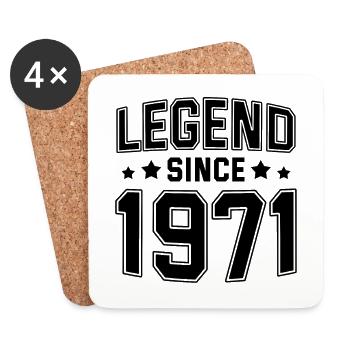 Legend since 1971 - Coasters (set of 4) - white - Front