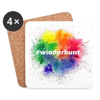 Wiederbunt - white - Untersetzer (4er-Set) - Weiß - Vorne
