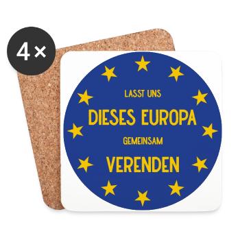 Lasst uns dieses Europa gemeinsam verenden - Untersetzer (4er-Set) - Weiß - Vorne