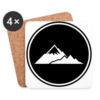 Berge Mountains Silhouette - Coasters (set of 4) - white - Front