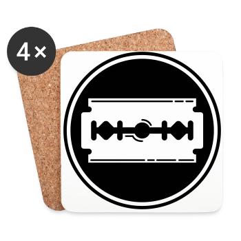Razor Blade Icon Icon - Coasters (set of 4) - white - Front