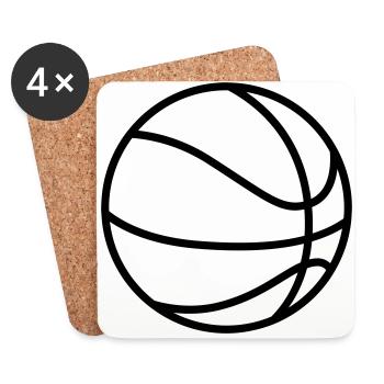 Basketball - Coasters (set of 4) - white - Front