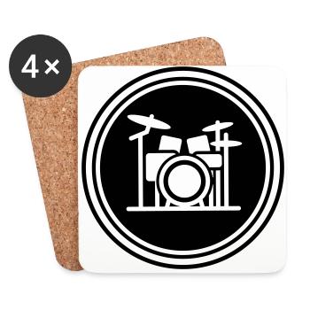 Percussion - Dessous de verre (lot de 4) - blanc - Devant