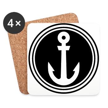 Anchor - Coasters (set of 4) - white - Front