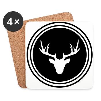 Deer Deer icon - Coasters (set of 4) - white - Front