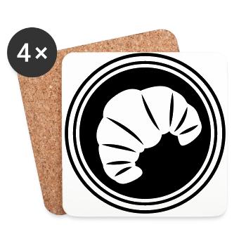 Croissant icon - Coasters (set of 4) - white - Front