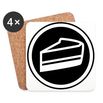Kuchen käsekuchen - Untersetzer (4er-Set) - Weiß - Vorne