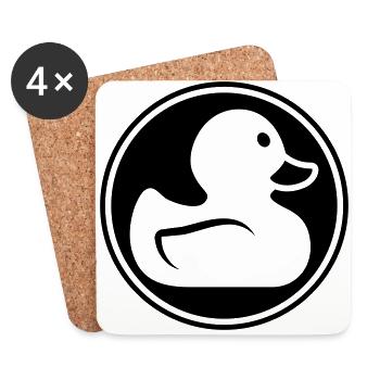 Duck Icon - Coasters (set of 4) - white - Front